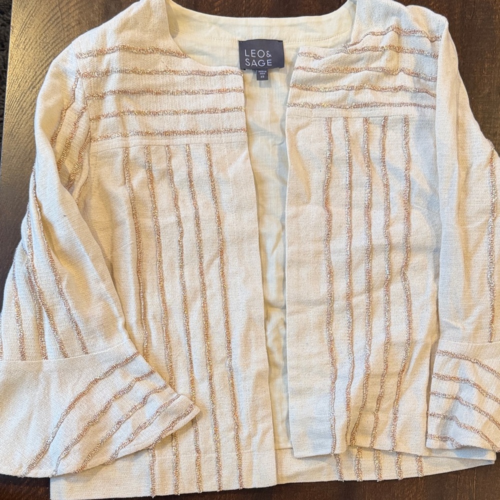 Cream Textured Blazer